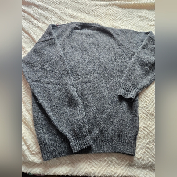 Vintage Cambridge Classics Sweater Men's XL Argyle Shetland 100%  Wool Gray - Picture 13 of 13